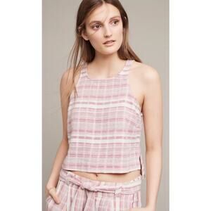 Saturday Sunday Anthropologie Aita Striped Cropped Tank Top